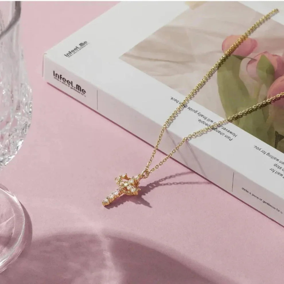 CrownCross™ – Rotating Cross & Crown Necklace