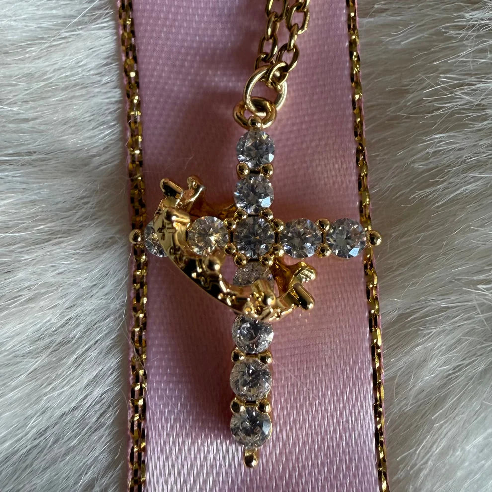 CrownCross™ – Rotating Cross & Crown Necklace