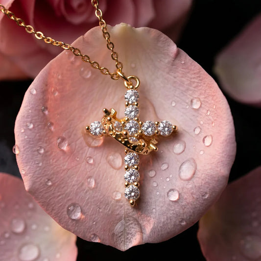CrownCross™ – Rotating Cross & Crown Necklace